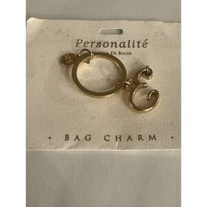 Marina De Buchi Personalité Letter E‎ Gold Bag Charm Keyring